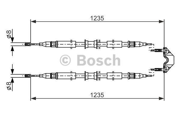 Cable Pull, parking brake Bosch 1 987 477 869