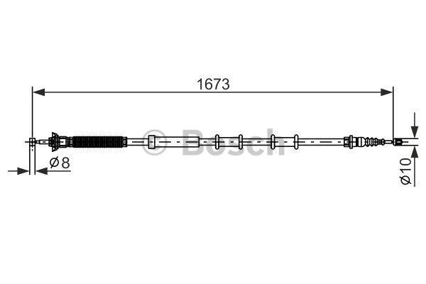 Feststellbremsseil, rechts Bosch 1 987 477 977