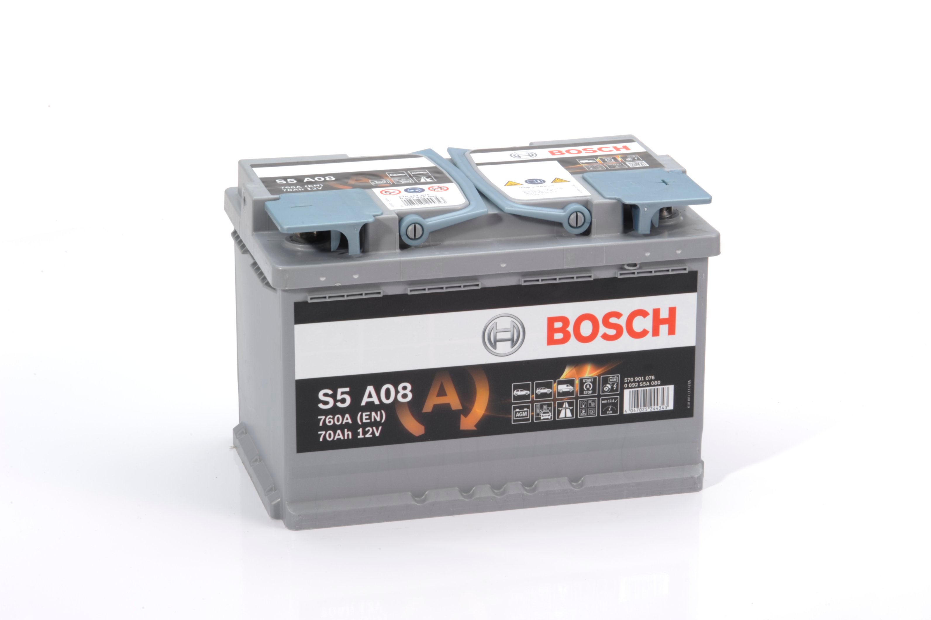 Starterbatterie Bosch 12V 70AH 760A(EN) R+ Start&Stop - 0092S5A080 Bosch -   Shop