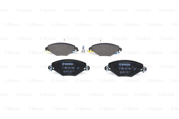 Тормозные колодки дисковые, комплект Bosch 0 986 424 582