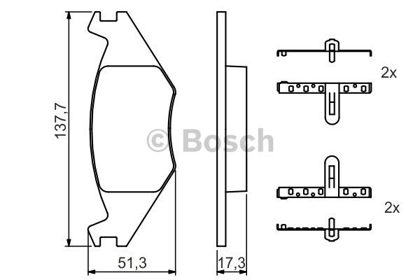 Bosch Гальмівні колодки, комплект – ціна 58 PLN