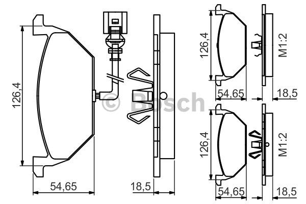 Bosch Brake Pad Set, disc brake – price 104 PLN