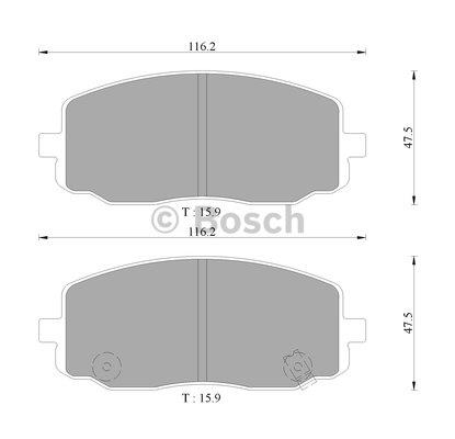 Bosch 0 986 AB9 359 Brake Pad Set, disc brake 0986AB9359: Buy near me in Poland at 2407.PL - Good price!
