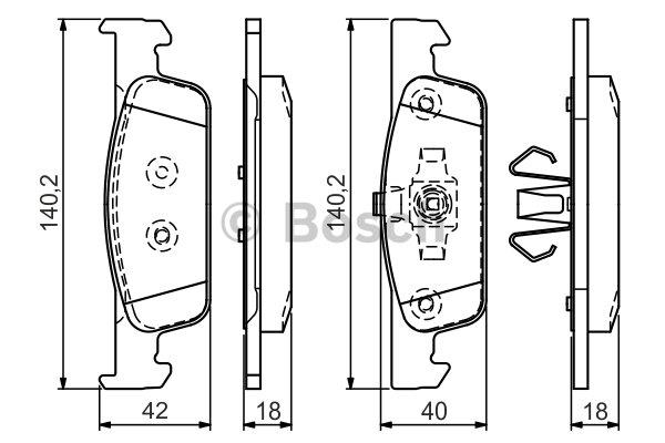 Bosch 0 986 TB3 172 Гальмівні колодки, комплект 0986TB3172: Приваблива ціна - Купити у Польщі на 2407.PL!