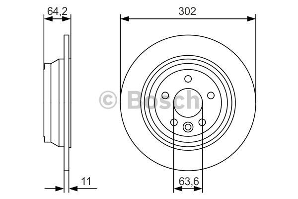 Bosch Тормозной диск задний невентилируемый – цена 145 PLN