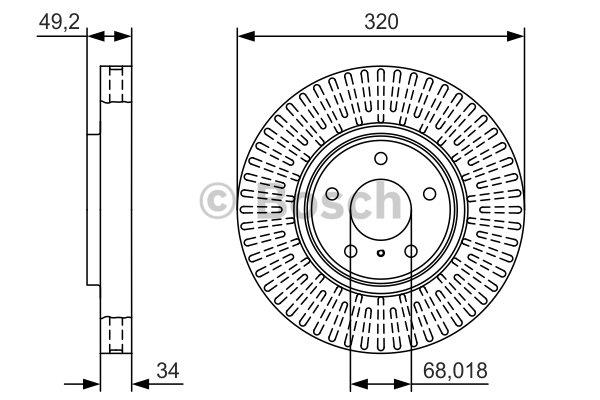 Bosch Тормозной диск передний вентилируемый – цена