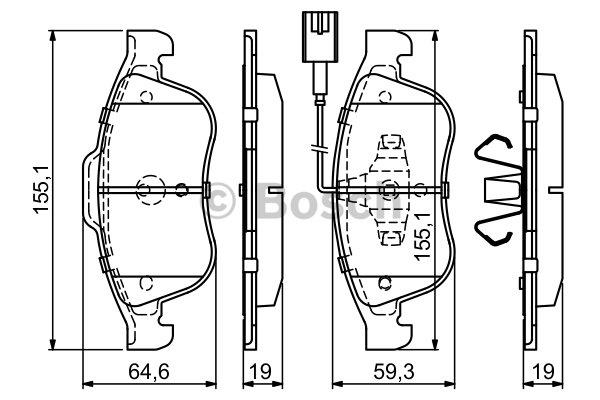 Bosch Тормозные колодки дисковые, комплект – цена 161 PLN