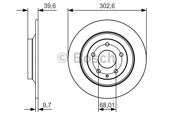 Bosch Диск гальмівний задній невентильований – ціна 149 PLN