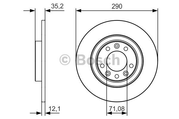 Bosch Тормозной диск задний невентилируемый – цена 125 PLN