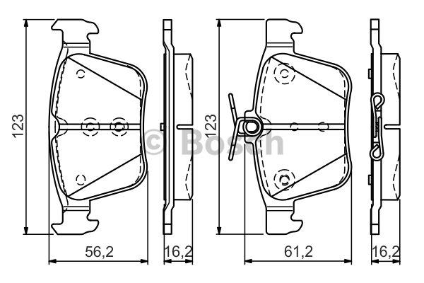 Bosch 0 986 TB3 176 Scheibenbremsbeläge, Set 0986TB3176: Kaufen Sie zu einem guten Preis in Polen bei 2407.PL!