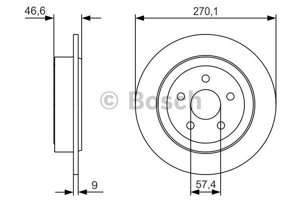 Bosch 0 986 479 V44 Тормозной диск задний невентилируемый 0986479V44: Отличная цена - Купить в Польше на 2407.PL!