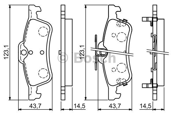 Bosch Brake Pad Set, disc brake – price 129 PLN