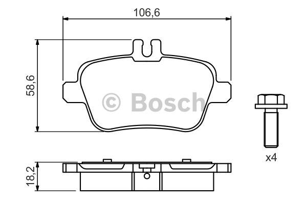 Bosch Klocki hamulcowe, zestaw – cena 135 PLN