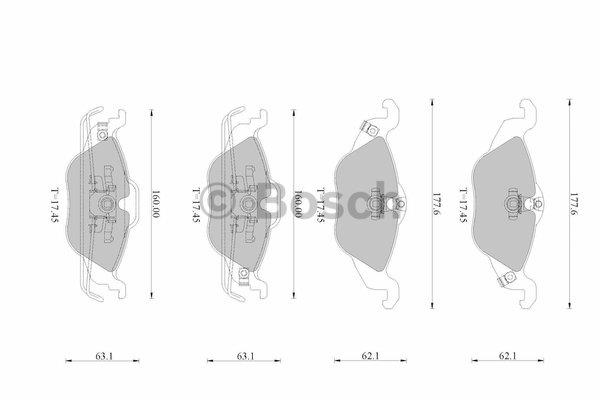 Bosch 0 986 AB2 517 Тормозные колодки дисковые, комплект 0986AB2517: Отличная цена - Купить в Польше на 2407.PL!