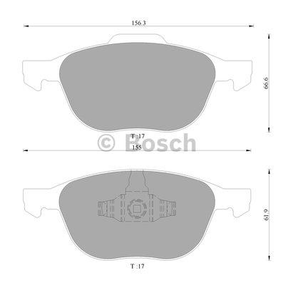 Bosch 0 986 AB4 580 Brake Pad Set, disc brake 0986AB4580: Buy near me in Poland at 2407.PL - Good price!