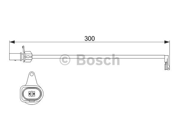 Czujnik zużycia klocków hamulcowych Bosch 1 987 474 505