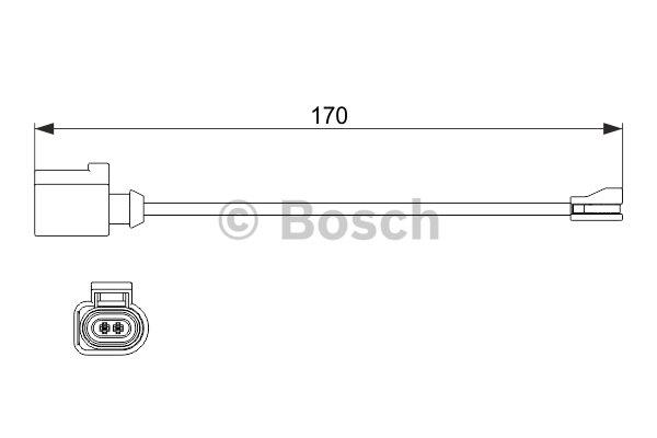 Czujnik zużycia klocków hamulcowych Bosch 1 987 474 512