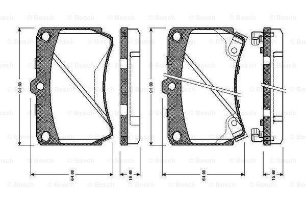 Bosch 0 986 TB2 108 Гальмівні колодки, комплект 0986TB2108: Приваблива ціна - Купити у Польщі на 2407.PL!