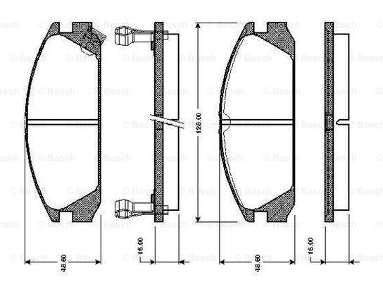 Bosch 0 986 TB2 117 Scheibenbremsbeläge, Set 0986TB2117: Kaufen Sie zu einem guten Preis in Polen bei 2407.PL!