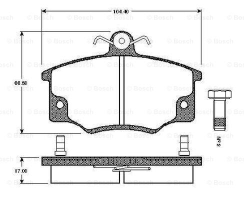 Bosch 0 986 TB2 523 Klocki hamulcowe, zestaw 0986TB2523: Dobra cena w Polsce na 2407.PL - Kup Teraz!