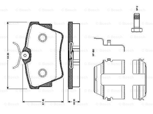 Bosch 0 986 TB2 739 Brake Pad Set, disc brake 0986TB2739: Buy near me in Poland at 2407.PL - Good price!