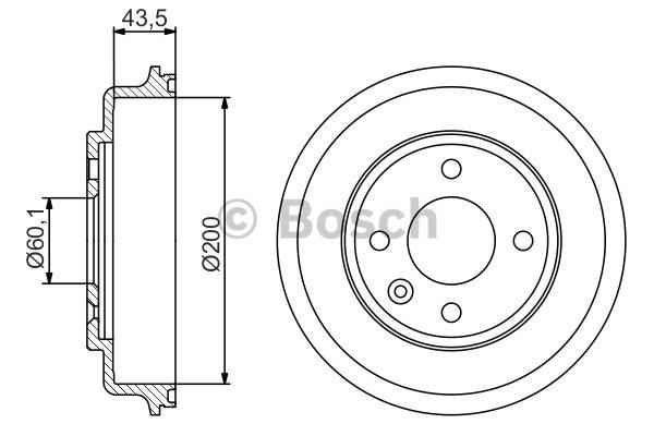 Bosch Тормозной барабан задний – цена 192 PLN