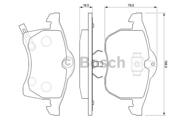 Bosch 0 986 424 479 Гальмівні колодки, комплект 0986424479: Приваблива ціна - Купити у Польщі на 2407.PL!