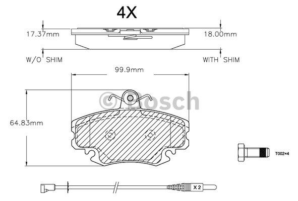 Bosch F 03A 150 016 Brake Pad Set, disc brake F03A150016: Buy near me in Poland at 2407.PL - Good price!
