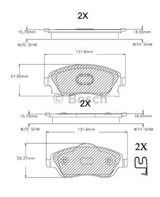 Bosch F 03A 150 019 Brake Pad Set, disc brake F03A150019: Buy near me at 2407.PL in Poland at an Affordable price!