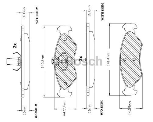 Bosch F 03A 150 024 Тормозные колодки дисковые, комплект F03A150024: Отличная цена - Купить в Польше на 2407.PL!