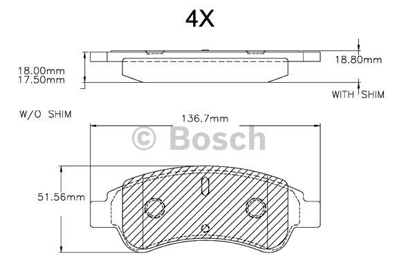 Bosch F 03A 150 025 Brake Pad Set, disc brake F03A150025: Buy near me in Poland at 2407.PL - Good price!