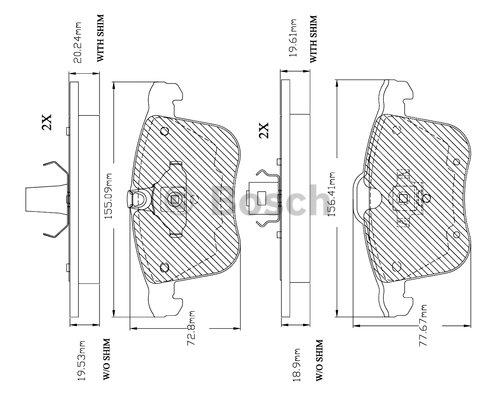 Bosch F 03A 150 030 Brake Pad Set, disc brake F03A150030: Buy near me in Poland at 2407.PL - Good price!