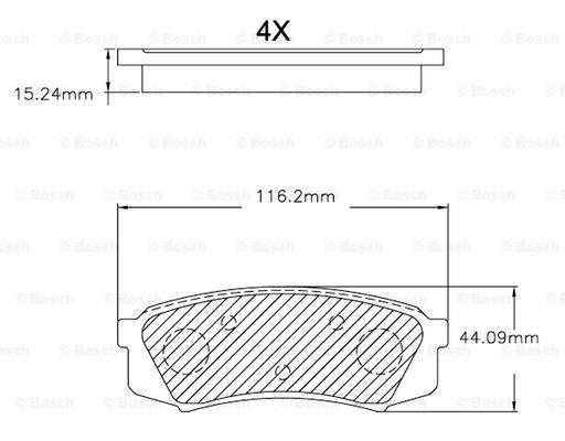 Bosch F 03B 150 032 Brake Pad Set, disc brake F03B150032: Buy near me at 2407.PL in Poland at an Affordable price!