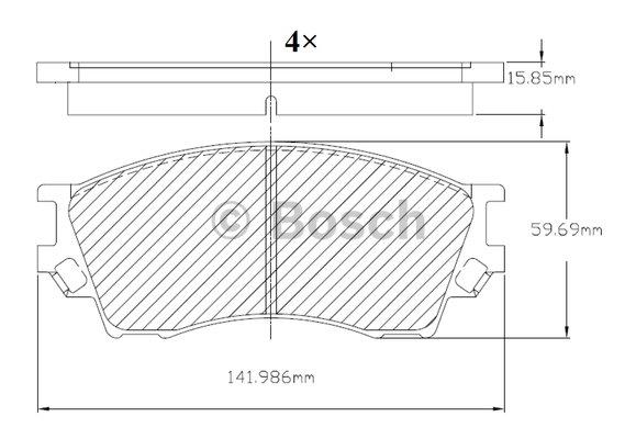 Bosch F 03B 150 034 Гальмівні колодки, комплект F03B150034: Приваблива ціна - Купити у Польщі на 2407.PL!