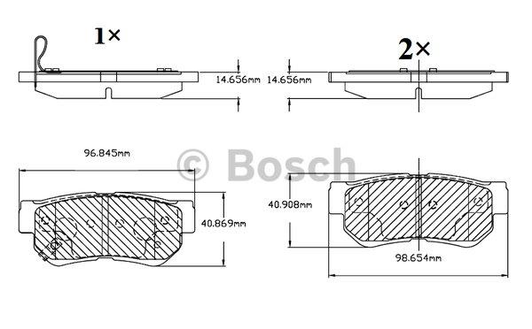 Bosch F 03B 150 070 Brake Pad Set, disc brake F03B150070: Buy near me at 2407.PL in Poland at an Affordable price!