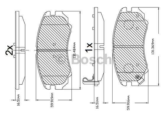 Bosch F 03B 150 106 Гальмівні колодки, комплект F03B150106: Приваблива ціна - Купити у Польщі на 2407.PL!