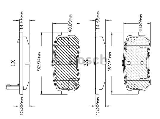 Bosch F 03B 150 161 Brake Pad Set, disc brake F03B150161: Buy near me in Poland at 2407.PL - Good price!