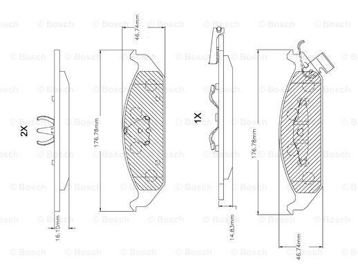 Bosch F 03B 150 254 Brake Pad Set, disc brake F03B150254: Buy near me in Poland at 2407.PL - Good price!