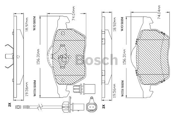 Bosch F 03B 150 297 Тормозные колодки дисковые, комплект F03B150297: Отличная цена - Купить в Польше на 2407.PL!