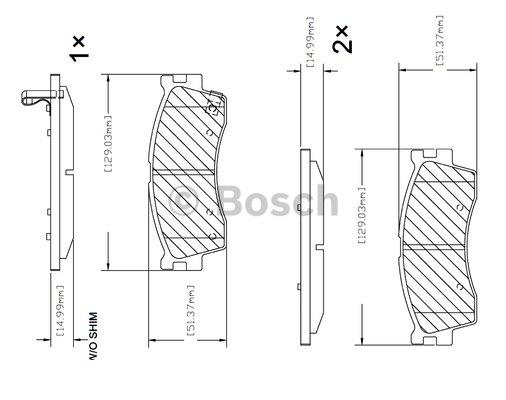 Bosch F 03B 150 310 Гальмівні колодки, комплект F03B150310: Приваблива ціна - Купити у Польщі на 2407.PL!