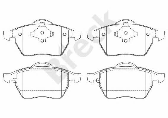 Breck 21848 00 701 00 Тормозные колодки дисковые, комплект 218480070100: Отличная цена - Купить в Польше на 2407.PL!