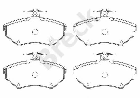 Breck 21945 00 701 00 Brake Pad Set, disc brake 219450070100: Buy near me in Poland at 2407.PL - Good price!