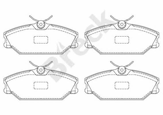 Breck 23172 00 702 00 Brake Pad Set, disc brake 231720070200: Buy near me at 2407.PL in Poland at an Affordable price!