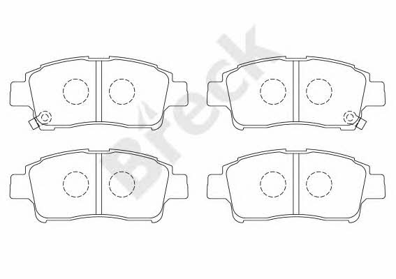 Breck 23348 00 701 10 Brake Pad Set, disc brake 233480070110: Buy near me in Poland at 2407.PL - Good price!