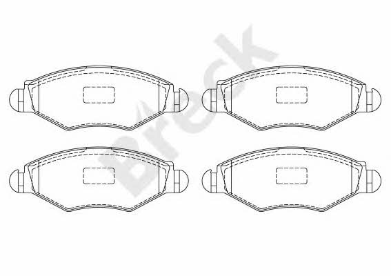 Breck 23597 00 702 10 Brake Pad Set, disc brake 235970070210: Buy near me in Poland at 2407.PL - Good price!