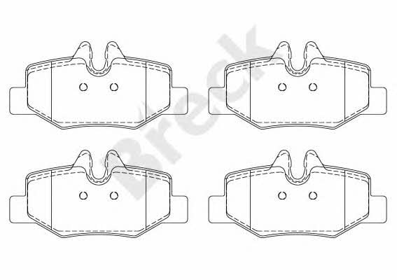 Breck 24008 00 703 00 Brake Pad Set, disc brake 240080070300: Buy near me in Poland at 2407.PL - Good price!