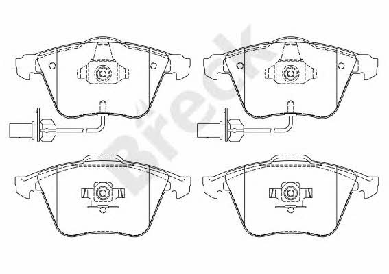 Breck 23950 00 701 10 Тормозные колодки дисковые, комплект 239500070110: Отличная цена - Купить в Польше на 2407.PL!