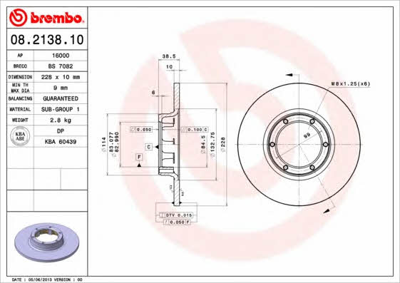 Breco BS 7082 Brake disc BS7082: Buy near me in Poland at 2407.PL - Good price!