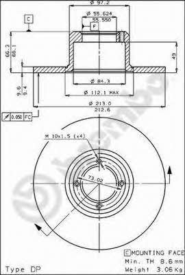 Breco BS 7263 Niewentylowana przednia tarcza hamulcowa BS7263: Dobra cena w Polsce na 2407.PL - Kup Teraz!