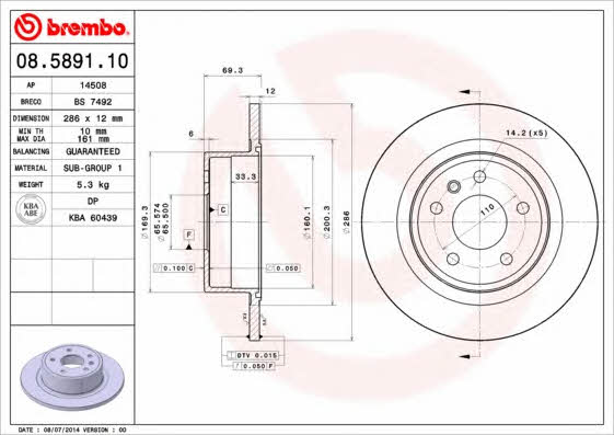 Breco BS 7492 Bremsscheibe hinten, unbelüftet BS7492: Kaufen Sie zu einem guten Preis in Polen bei 2407.PL!